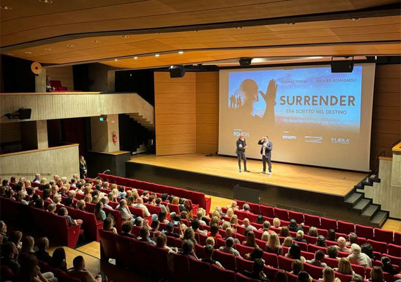 Proiezione UAM.TV in auditorium